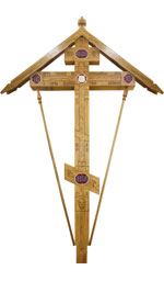 №1 Поклонный крест с эмалью