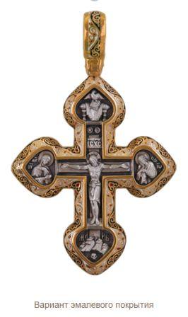 серебряный крестик Распятие