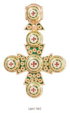 ювелирный крестик Свет Христов - цвет 2
