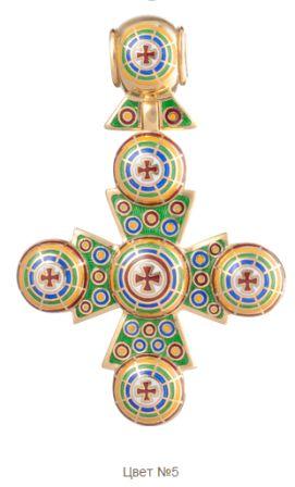 ювелирный крестик Свет Христов - цвет 5