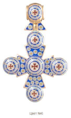 ювелирный крестик Свет Христов - цвет 6