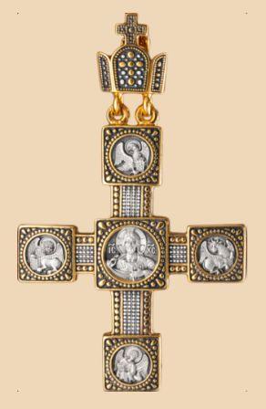 православный ювелирный крестик - Венский