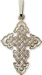 нательный крестик серебро плетенка