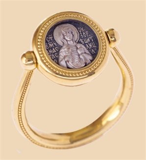 православный перстень с иконой святая Анастасия Узорешительница