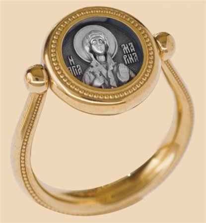 перстень с иконой святая великомученица марина